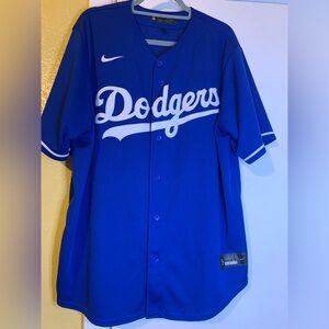 Nike Dodgers button down men’s Jersey size XL